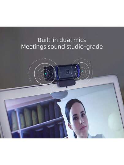 Logitech C920E 자동 조명 보정, 스테레오 마이크, 플러그 앤 플레이 디자인, 화상 회의 및 온라인 수업에 특별히 설계된 Full HD 웹캠