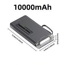 10000/20000mAh 5V3A Fast Charging Multifunctional Power Bank With Flashlight, Ultra-Bright LED Camping Light, Rechargeable Portable Mobile Phone Charger, Built-In 4 Cables, USB-C Input & Output, Outdoor Travel Must Have Battery Packs,Give A Gift/Present.Travel, Going Out, Going To School, Going To Work And Going Out Are Necessary.Outdoor - 黑色 - 查看 8