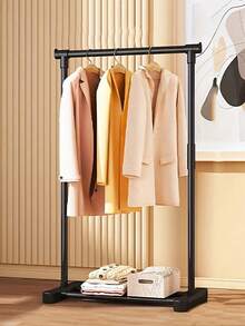 1pc Easy-To-Assemble Metal Hangers For Four Seasons - Space-Saving Vertical Hanger With Hooks, Suitable For Indoor And Outdoor, Home And Balcony Storage, Durable Metal Clothes Drying Rack, Clothes Drying Rack, Clothes Rack, Strong Rack - Indoor Clothing Display Rack, Multifunctional Freestanding Rack Can Be Assembled Vertical Storage Rack, Drying Racks