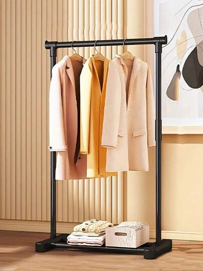 1pc Easy-To-Assemble Metal Hangers For Four Seasons - Space-Saving Vertical Hanger With Hooks, Suitable For Indoor And Outdoor, Home And Balcony Storage, Durable Metal Clothes Drying Rack, Clothes Drying Rack, Clothes Rack, Strong Rack - Indoor Clothing Display Rack, Multifunctional Freestanding Rack Can Be Assembled Vertical Storage Rack, Drying Racks