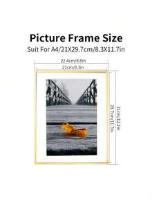 Modern tunn fotoram i aluminium 30x40cm A4 40x60cm, ramlös metallram med smal kant, tunn, rostbeständig metallram för affischer, canvas och certifikat, modernt hem, bröllopsfotodisplay, väggkonst i studio, företagsprisram, kontorsgalleridekor (guld/silver/roséguld/svart) - Multifärgad - Visa 18