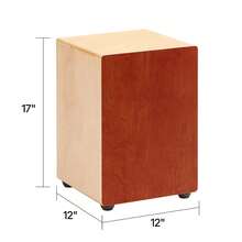 Cajon Box Drum, With Internal Guitar Strings, Lightweight Wooden Percussion Box, Portable Birch Wood Drum Musical Instrument With Silicone Feet, For Beginners & Professionals, 12 X 12 X 17 In - Regular Guitar Strings Without Carrying Case - View 10