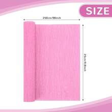 Crepe Paper Streamers 2 Rolls, 10 X 98Inch Crepe Paper Sheets Colourful Paper Flower Wrapping Paper Crafts Birthday Wedding Holiday Party Decorations (Champagne) - Hồng đậm - Xem 5