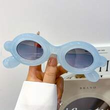 OHEMADO Thickened Frame Glasses - Bold Green, Y2K Retro Hip-Hop Party Costume Glasses - Unisex Fun Statement Glasses - Lightweight For Daily And Special Occasions, Unique Design, Durable Hinges, Must-Have For Fashion Enthusiasts - 淺藍 - 查看 12
