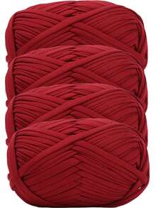 4pcs/400g High Quality Polyester Crochet And Knitting Yarn, 100G/Pc, 30m/Pc Length - Ideal For DIY Projects, T-Shirts, Slippers And Baskets, Fabric Strips Handmade Weaving DIY Bags, Toys, Shoes, Carpets, Organizer Basket Liners - Multicolor - View 26