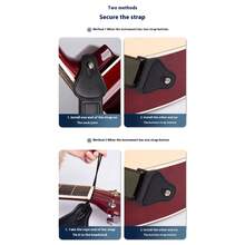 可调节舒适吉他背带 - 编织尼龙材质，黑色，带拨片夹，防滑减震，提升演奏体验，舒适多功能设计，适合专业音乐家、音乐教师和吉他爱好者。 - 彩色 - 查看 13