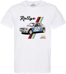 CARSPIRIT-Shirt White Men's Car Vintage 205 Rally |     100% Cotton, Regular Fit |     Gift Idea Fan Racing Car - trắng - Xem 1