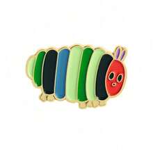 Plant Food Brooch Apple Caterpillar Cute Zinc Alloy Badge Clothing Accessories Collar Pin - QHXZ4655 - Xem 1