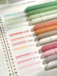 4pcs In Set Colin 669 Fruit-Colored Mist Large-Capacity Lipstick, Student Key Point Marking Soft Tip DIY Painting Highlighter