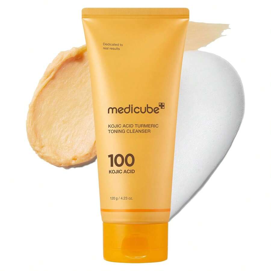 Medicube Kojic Acid Turmeric Whip Cleanser | Daily Facial Cleanser For Brightening, Balancing Skin Tone & Texture | Fade Appearance Of Uneven Patches & Ideal For Use After Spot Care | Korean Skincare - 麴酸薑黃 - 查看 1