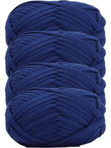 4pcs/400g High Quality Polyester Crochet And Knitting Yarn, 100G/Pc, 30m/Pc Length - Ideal For DIY Projects, T-Shirts, Slippers And Baskets, Fabric Strips Handmade Weaving DIY Bags, Toys, Shoes, Carpets, Organizer Basket Liners - Multicolor - View 21