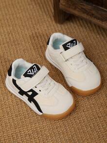 1 Pair Kids' Soft Sole Non-Slip Sports Shoes, Girls' Fashion Versatile Casual Sneakers, Tennis Shoes, New Spring/Autumn Collection - Black - View 4