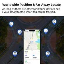 RSH 2个智能标签追踪器，兼容iOS“查找我的”应用程序（仅限苹果系统，不兼容安卓系统），行李定位器、钱包定位器、手机定位器，可更换CR2032电池，无需网络或应用程序，永久免费