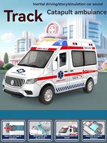 1 件儿童惯性折叠救护车模型 DIY 玩具，互动益智玩具适合 3-12 岁男孩和女孩，圣诞礼物（随机汽车款式和颜色） - 彩色 - 查看 10