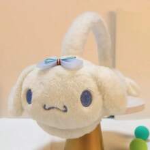 1 Stück Sanrio Plüsch Ohrenschützer - Kuschelig warme Ohrenwärmer mit Melodie, Kuromi und Vanillacone Designs - Dehnbarer Sitz für Frauen, Sanrio
