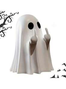 1 Tượng ma Halloween trang trí ma, Tượng ma vui nhộn, Tượng ma dễ thương, Tượng ma trang trí Halloween làm quà tặng, đạo cụ trang trí bàn nhà, quà tặng năm mới (Giao hàng cả phiên bản mới và cũ là ngẫu nhiên) - Nhiều màu - Xem 1