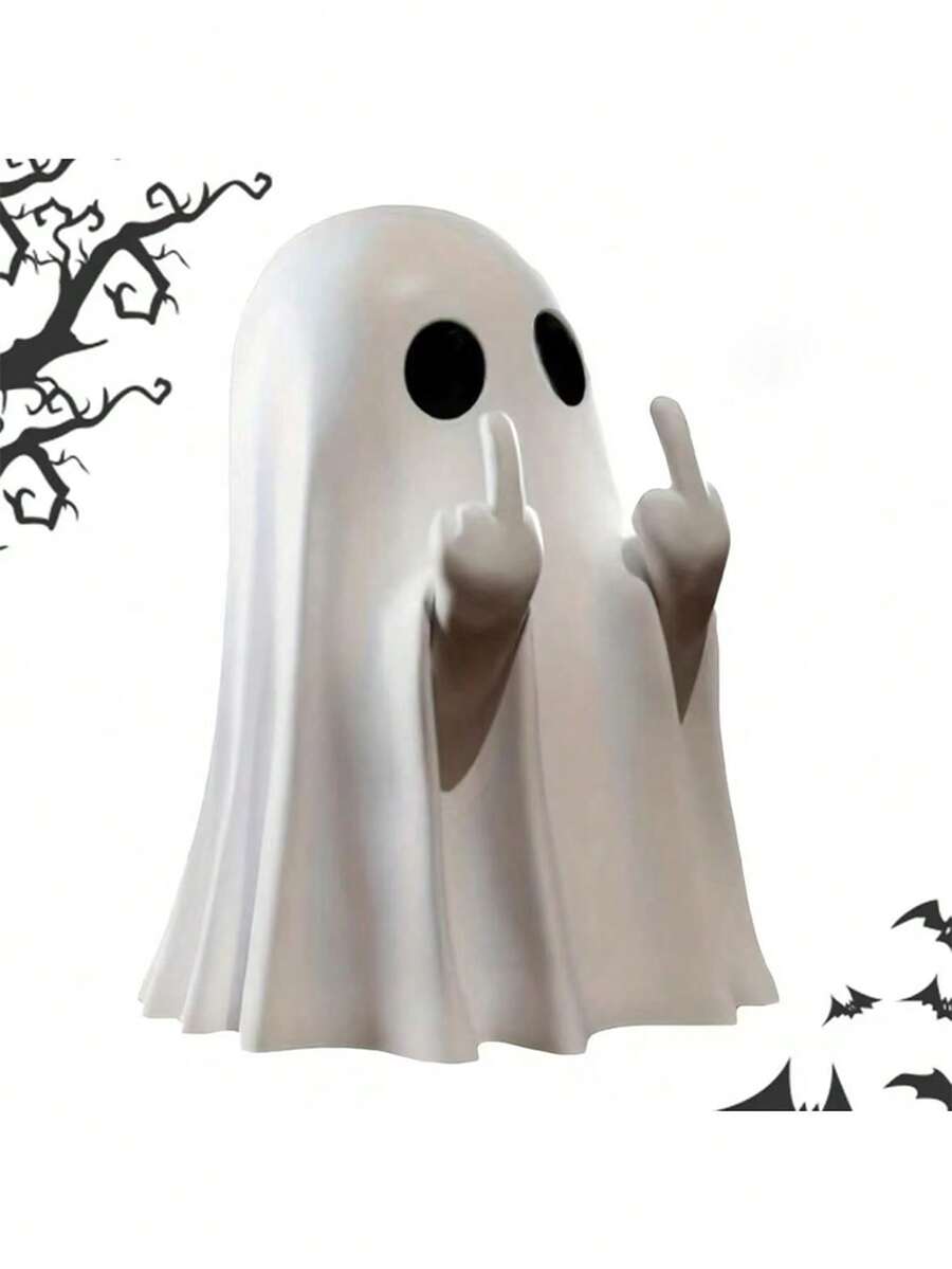 1 Tượng ma Halloween trang trí ma, Tượng ma vui nhộn, Tượng ma dễ thương, Tượng ma trang trí Halloween làm quà tặng, đạo cụ trang trí bàn nhà, quà tặng năm mới (Giao hàng cả phiên bản mới và cũ là ngẫu nhiên) - Nhiều màu - Xem 1