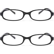 Women's Fashion Small Office - Siren Fake Glasses With Transparent Lenses - 黑色+黑色 - 查看 13