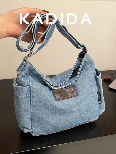 Fashionable And Washed Cloth Bag, Sweet AndCool Hot Girl Crossbody Shoulder Bag, RetroDumpling Bag, Artistic And Mori Style HandbagCampus Versatile Bag, Suitable For Students ToAttend Classes, Go Out For Work AndCommuting