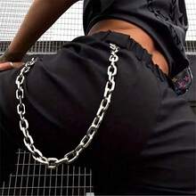 男士银色金属裤链 - 街头风时尚配饰，适合秋季、万圣节、秋冬季节，青少年、青年、男士均可佩戴，休闲、户外、运动、度假、毕业礼物、生日礼物、日常佩戴皆宜。 - 褲型 - 查看 17