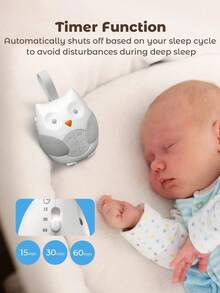 1 件婴儿白噪音和摇篮曲音响机、婴儿音乐玩具、幼儿男孩和女孩音响机、婴儿音响设备、可爱猫头鹰设计、便携式婴儿睡眠白噪音机、适用于婴儿车、汽车座椅、散步、婴儿必需品、新生男孩女孩生日/节日礼物