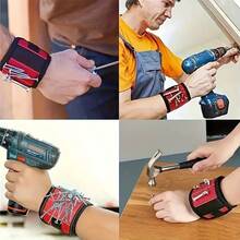 Magnetic Wrist Tool Holder - Strong Nickel-Iron Magnet System, Universal Adsorption Of Screws/Nails/Drill Bits | DIY Engineering Artifact | Wear-Resistant Fabric And Scratch-Resistant Design, Perfect For DIY Craftsmen, Parents And Children