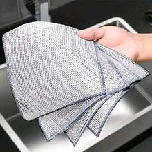 [Miếng cọ rửa bằng thép tái sử dụng] Miếng cọ rửa bằng thép không gây trầy xước | Có thể tái sử dụng và giặt được - Dễ dàng loại bỏ dầu mỡ, bụi bẩn - Thích hợp cho nhà bếp, phòng tắm và phòng ăn - Nhiều màu - Xem 2