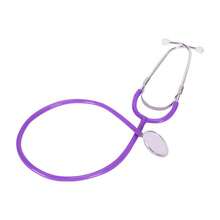 1 pieza El estetoscopio de un solo uso de un solo cabezal y una sola cara viene equipado con un estetoscopio de colores múltiples opcional. Las opciones de múltiples colores son adecuadas para desempeñar el papel de un estetoscopio de médico.