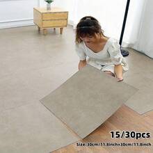 15/30 piezas de baldosas autoadhesivas mate, impermeables, resistentes a los arañazos, con textura de mármol de lujo antideslizante para pisos y paredes para cocina, baño, sala de estar, dormitorio, decoración del hogar DIY fácil con respaldo adhesivo - Multicolor - Ver 1