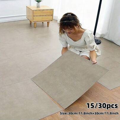 15/30 buc plăci de pardoseală autoadezive mate, impermeabile, rezistente la zgârieturi, textură de marmură de lux, antiderapante, autocolante pentru podea și perete, pentru bucătărie, baie, living, dormitor, decor DIY ușor de realizat, cu suport adeziv