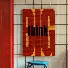 1pc Framed "Think Big" Art, Ideal For Home Offices Or Motivational Spaces, Perfect For Ambitious Individuals, Wall Arts, Posters For Bars, Restaurants, Cafes Pubs, Room, Room Decoration - 彩色 - 查看 5