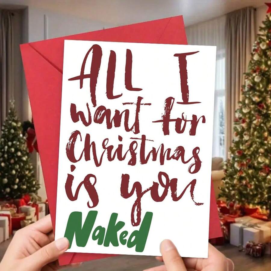 1 pezzo, Biglietto di auguri per Natale per esprimere amore, Biglietto di Natale con busta - Biglietto di Natale con testo