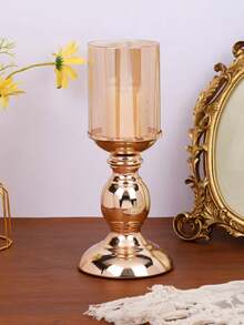 1 Peça/1 Conjunto Suporte de Vela de Pilar Romano de Ferro Forjado, Decoração de Ornamentos de Suporte de Vela de Estilo Retrô, Adequado para Lareira, Casamento, Natal, Festa de Inauguração da Casa, Jantar à Luz de Velas, Simples Decoração de Mesa Romântica para Casa