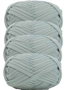 4pcs/400g High Quality Polyester Crochet And Knitting Yarn, 100G/Pc, 30m/Pc Length - Ideal For DIY Projects, T-Shirts, Slippers And Baskets, Fabric Strips Handmade Weaving DIY Bags, Toys, Shoes, Carpets, Organizer Basket Liners - Multicolor - View 13