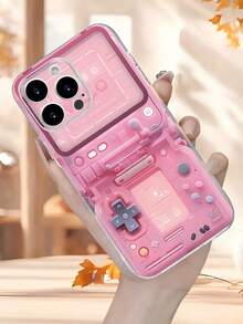 Pink Retro Game Console Phone Case Suitable For Compatible With IPhone 17,17Air,16,16E,15,14,13,12,11,X,XS,XSMAX,PLUS As Well As, Compatible With Samsung Galaxy S21/22/23/24/25 Ultra/FE+,A73/72/71/55/54/53/52/51/35/34/33/25/24/22/16/15/14/13/12 - 彩色 - 查看 4