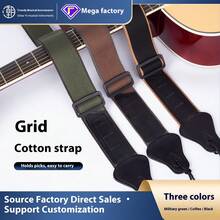 可调节舒适吉他背带 - 编织尼龙材质，黑色，带拨片夹，防滑减震，提升演奏体验，舒适多功能设计，适合专业音乐家、音乐教师和吉他爱好者。 - 彩色 - 查看 4