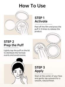 Catkin Phoenix Cushion Foundation, Layerable Coverage, Anti-Aging Essence Makeup, Lightweight Satin Finish, Refill Included, Light Beige/Natural Beige N11