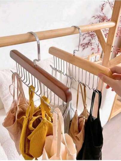 1/3 piezas Perchas con 8 ganchos, adecuadas para perchas de sujetador, perchas de chaleco, populares giratorias, perchas de madera, perchas de armario, perchas ahorradoras de espacio, estantes de almacenamiento de armario y espacio de almacenamiento para dormitorios y apartamentos, pueden almacenar chalecos, sujetadores, bufandas, decoraciones, decoración de festivales, decoración de habitaciones, decoración del hogar, decoración del dormitorio, organizador, organizador, almacenamiento del hogar