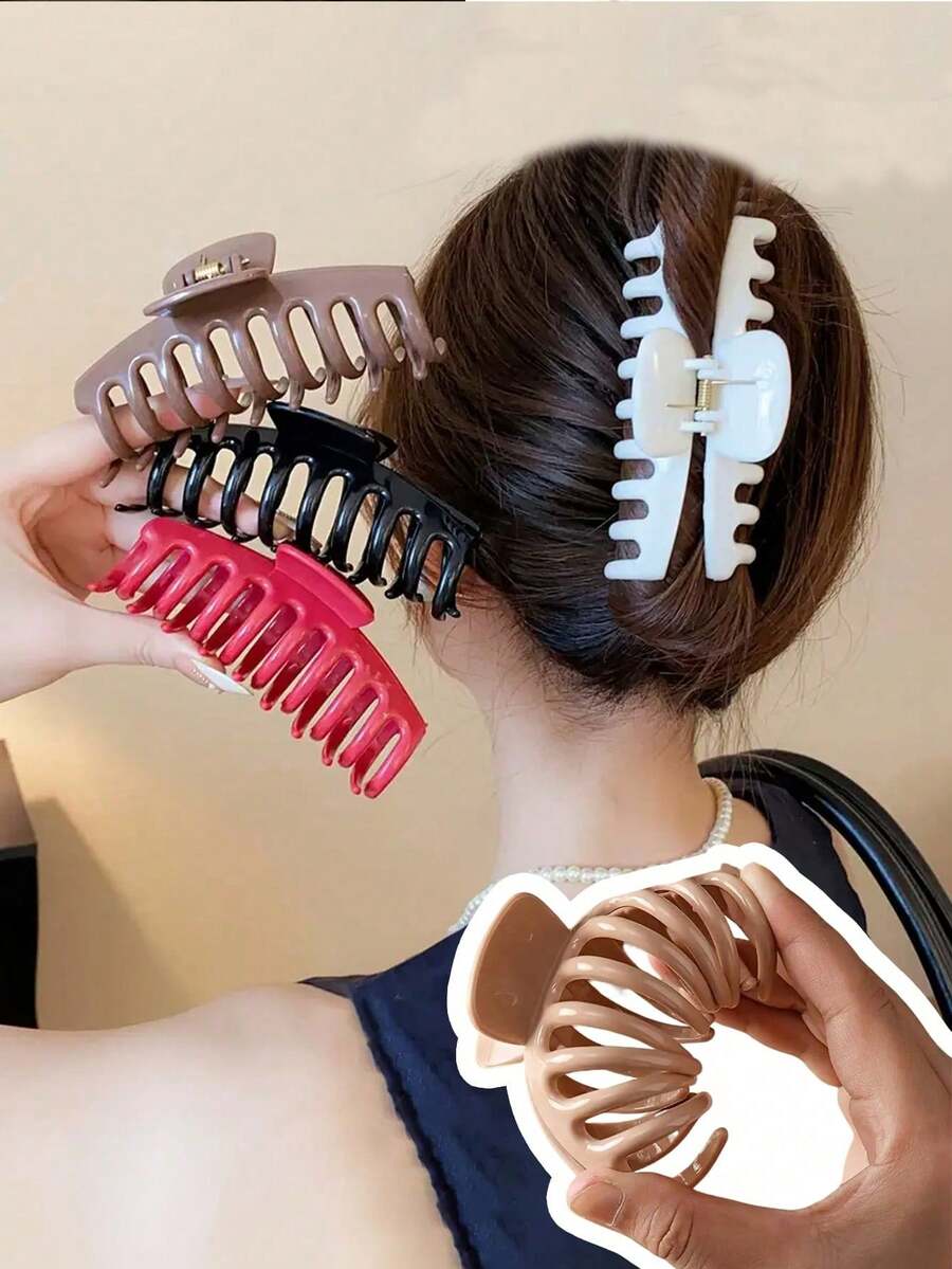 New Soft Silicone Hair Claw Clips, Soft Shock-Absorbing Headrest Clips, Gripping Hair Accessories, Women's Hair Clips Autumn Accessories, Professional Styling