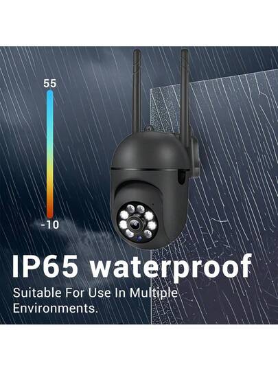 NEW 8MP 4K HD PTZ Wifi Camera Zwart Kam Pro Surveillance Cam 4X Digital Zoom Night Vision Human Detection Home Security Protection view 3