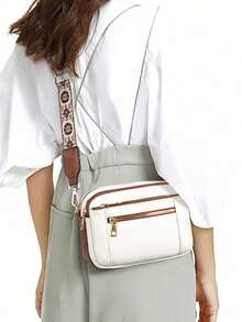 Bulk Telena Crossbody Bags Women Small Crossbody Bags Fashionable Vegan Leather With Adjustable Shoulder Strap, European And American Color Matching Multifunctional Zipper Crossbody Bags, Small Square Bags, Suitable For Going Out, Dating, Shopping, Shopping - Multicolor - View 9
