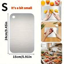 1pc Stainless Steel Double-Sided Cutting Board, Easy To Clean, Knife-Friendly And Durable, Suitable For Cutting Fruits, Vegetables And Meats, Portable And Durable Accessory, Easy To Clean, Holiday Gift, Available In Multiple Sizes - Nhiều màu - Xem 12