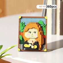 1 Painting Building Block, DIY Painting Building Blocks ,Starry Sky, Young Girl, Sea Wave,Mountains, Building Block, Birthday Gift,Painting Lover Desktop Decoration,Living Room Decoration,Office Desktop Ornament.