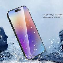 Bộ 2 miếng dán màn hình cường lực, bảo vệ toàn màn hình, tương thích với iPhone 17/17 Pro Max/17 Pro/17 Ari/16/15/14/13/12/11 Pro Max/XS/X/XR/6/7/8/16/15/14 Plus/12/13. Màng bảo vệ trong suốt, chống nước, chống sốc, chống rơi và chống trầy xước. - Trong sáng - Xem 3