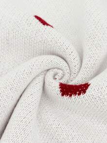 秋冬女装情人节可爱休闲心形图案宽松时尚圆领长袖毛衣，基本款毛衣，商务休闲女装，秋季上衣，秋季毛衣，女士冬装，女士秋冬装，秋季服装