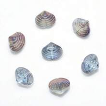 30 件 12 毫米中心孔彩虹水晶玻璃贝壳珠，电镀珠，适合 DIY 珠宝制作，适用于项链、手链、耳环、手机吊饰、钥匙扣、节日和生日礼物 - 12*14mm貝殼 - 查看 23