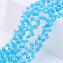 约95颗5*8毫米水滴形玻璃珠，彩色镀AB彩DIY饰品吊坠，适用于手工配件、鞋子、包包、发饰、节日礼物、生日礼物等。 - 5*8mm橫孔水滴 - 查看 26