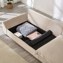 Modular Sectional Sofa, Sailing Design Sofa With Storage, Removable Backrest, Modern Deep Seat Sofa With Throw Pillows For Living Room Bedroom Apartment,Light Khaki - 淺卡其色+天鵝絨+3座+泡沫 - 查看 10