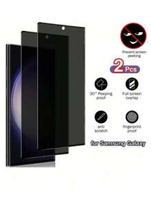 Yezodawee For Galaxy Privacy Tempered Glass Screen Protector [ 2 Packs ][Case Friendly] [Anti-Scratch] Anti-Spy Protective Film For Sam'sung Galaxy S/A Series