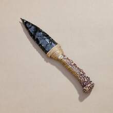 1pc Crystal Obsidian Model | Natural Stone Model Knife | Polished Craft | Crystal Decorative Art, Not Real Halloween Decor - Deer Antler Obsidian  Model - View 14
